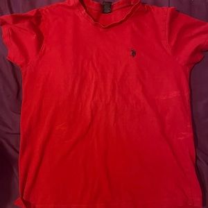 Red polo t shirt size L